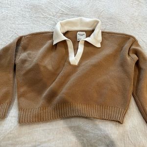 Notch-neck Sweater Polo size S in camel